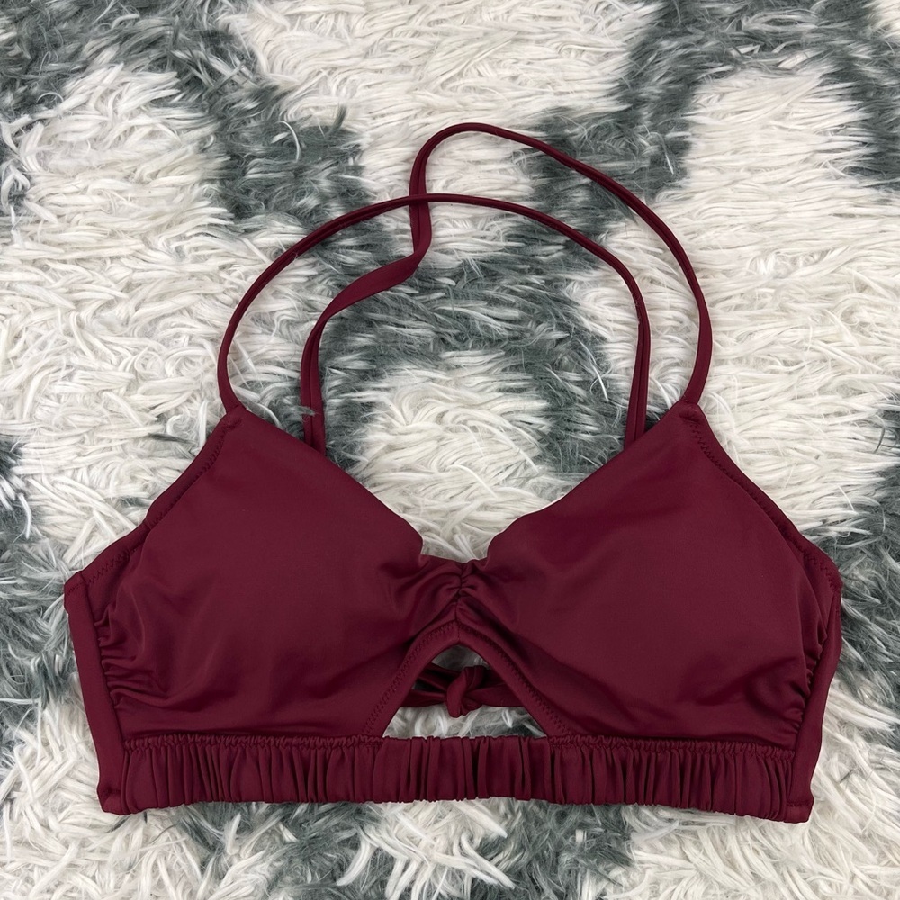 Shade & Shore Women’s Maroon Bikini Top Size 34B